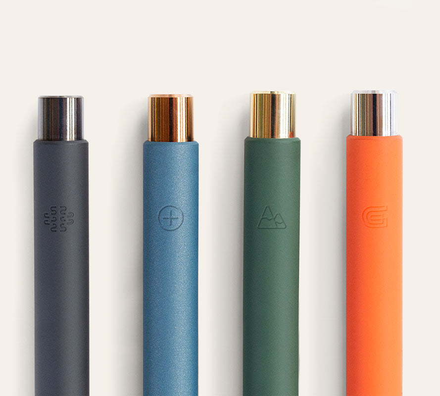 Mark One pens with custom logos and colors.